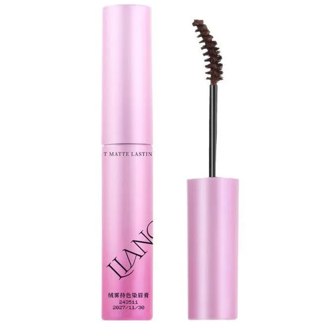 Velvet Fog eyebrow cream in compact with four natural shade options shown