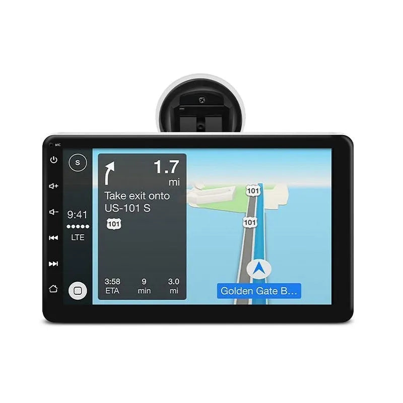 7-inch wireless Carplay Bluetooth GPS car navigator with universal suction cup mount