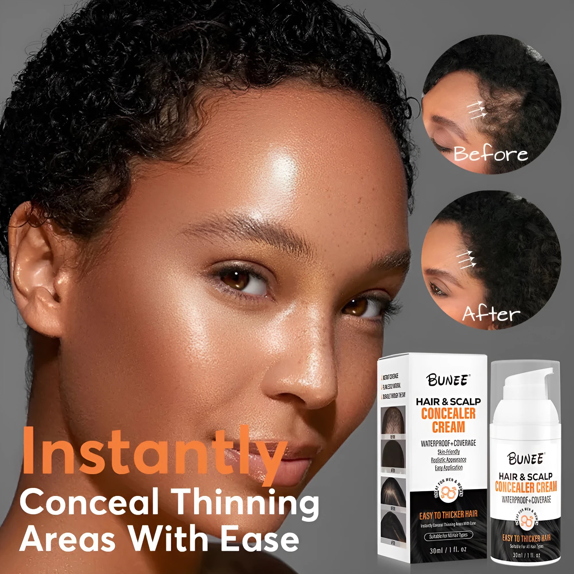 30ml tube of scalp concealer pomade for thinning hair coverage
