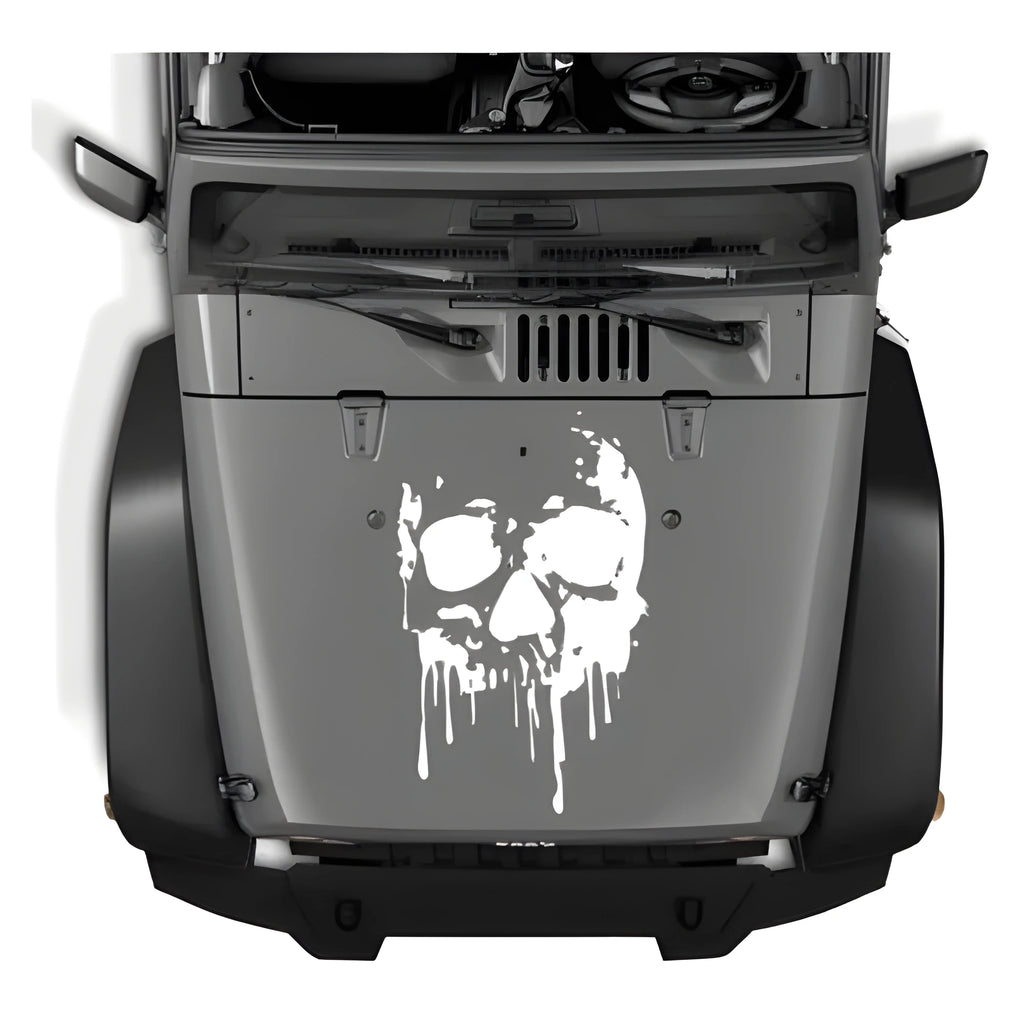 Skull bumper sticker 70x45cm PVC car window glass animal decal black white