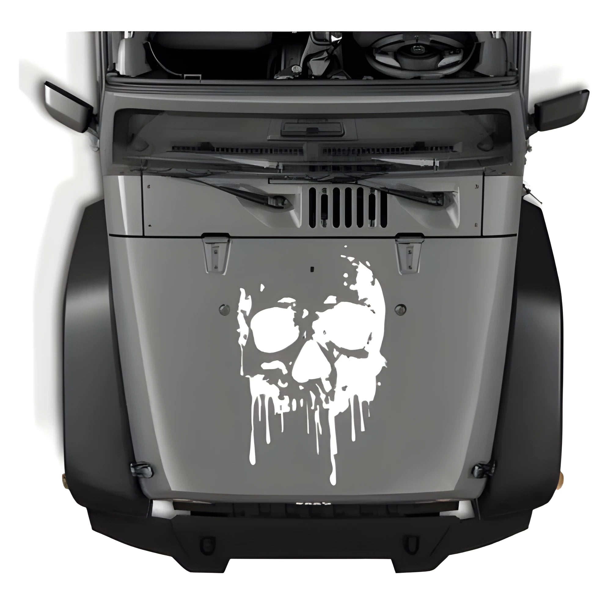 Skull bumper sticker 70x45cm PVC car window glass animal decal black white