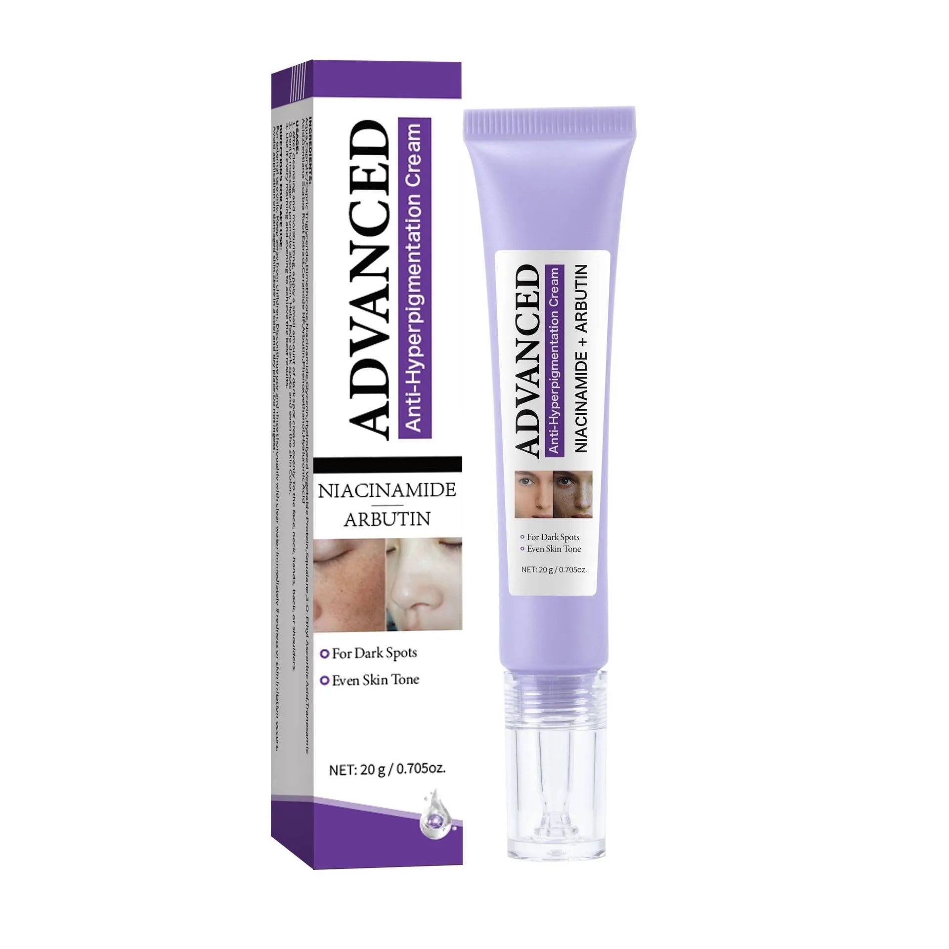 20g anti-pigmentation face cream jar for women's skin tone correction and brightening