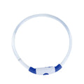 USB rechargeable LED dog safety collar with glowing light and adjustable 70cm TPU construction