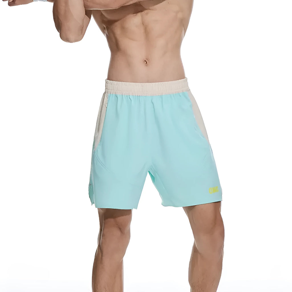Men's loose hipp-style workout shorts for lifting training in dark rock ash colour