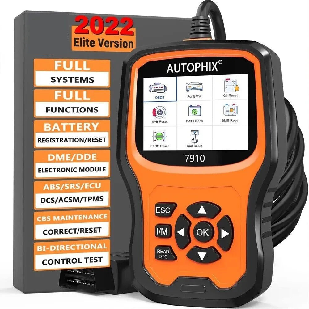 Autophix 7910 BMW diagnostic scanner with OBDII universal car code reading functionality
