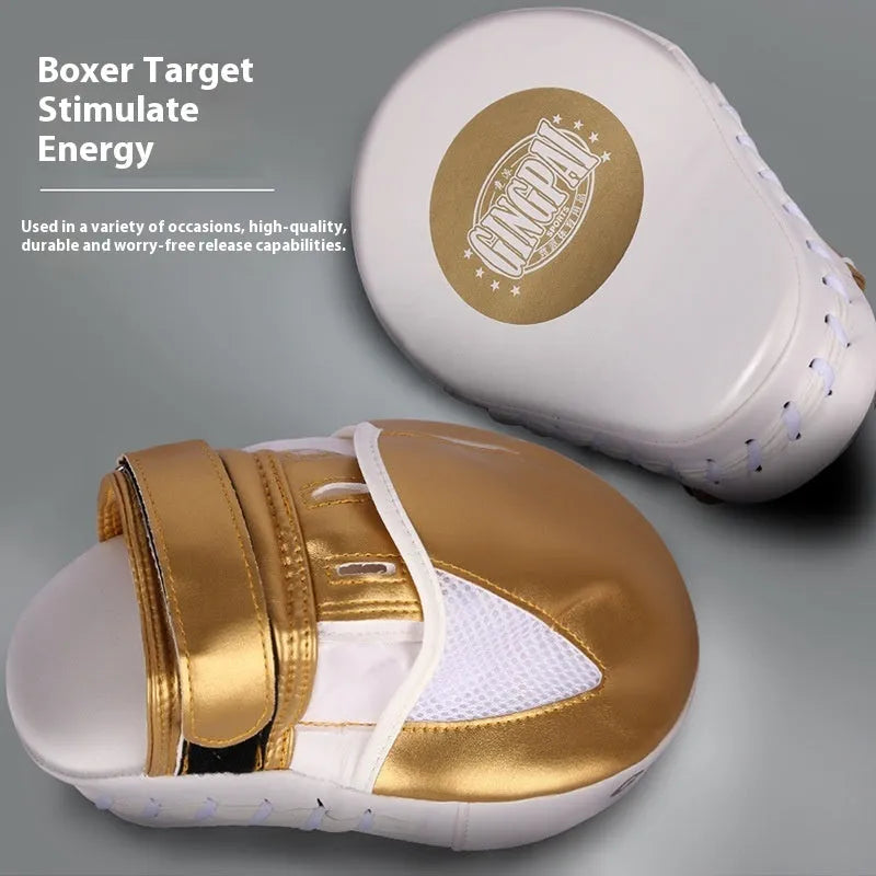 Vertical gold and green PU baffle target for boxing and martial arts wall-mounted training.