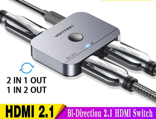 Alloy computer audio and video converter with cable separator in black or grey