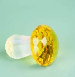 Colourful mushroom crystal decorative craft measuring 40x53mm in modern geometry design