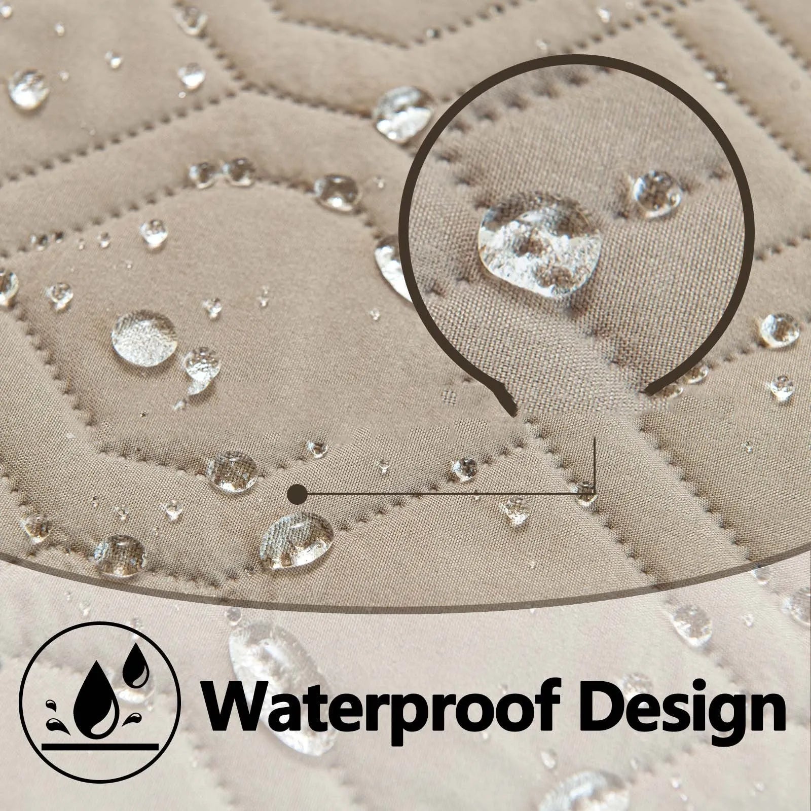 Reversible waterproof dog sofa cushion in dark grey and light grey or khaki and beige colours