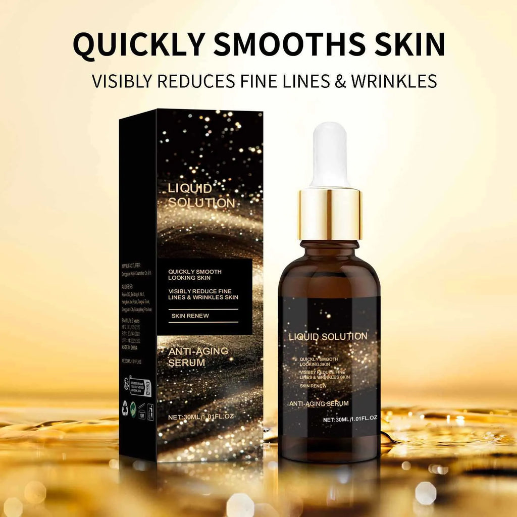 30 ml bottle of facial moisturising liquid with hyaluronic acid, measuring 9 cm tall.