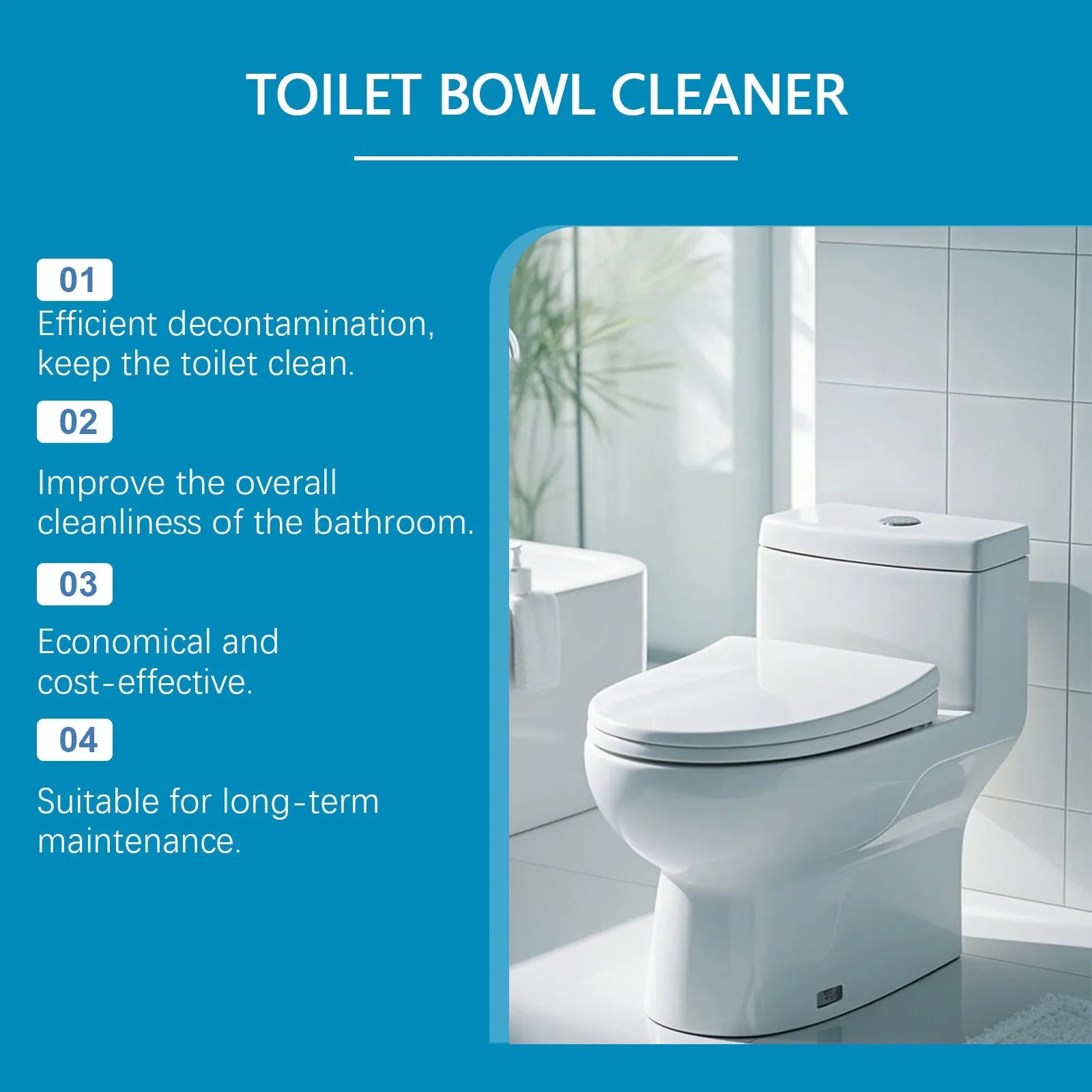 Toilet cleaning powder 120g pack containing four 30g sachets for bowl descaling and stain removal