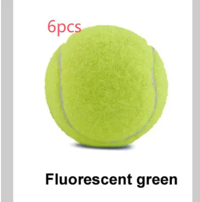 Bright coloured 6.3cm rubber dog toy tennis ball for chew-resistant fetch play