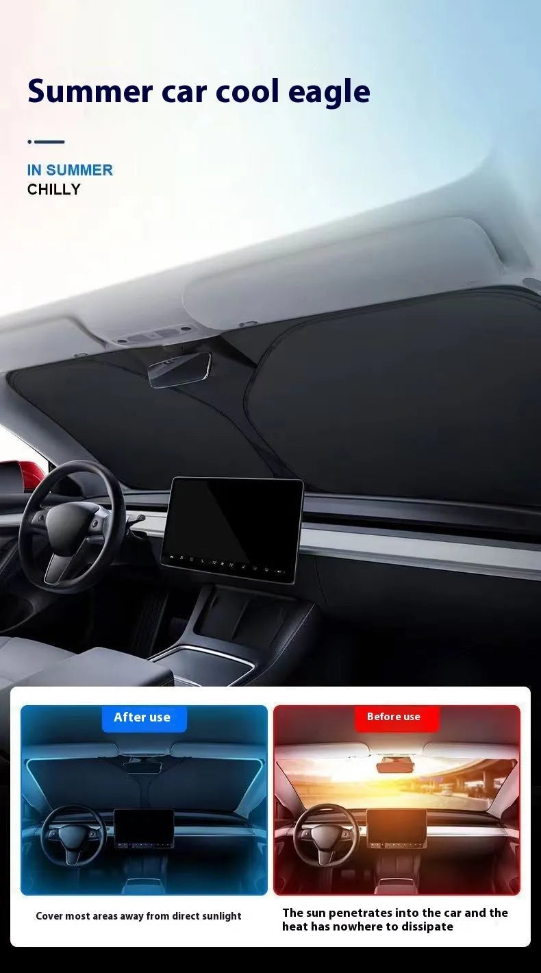Titanium silver aluminium foil car sunshade for windscreen heat and UV protection