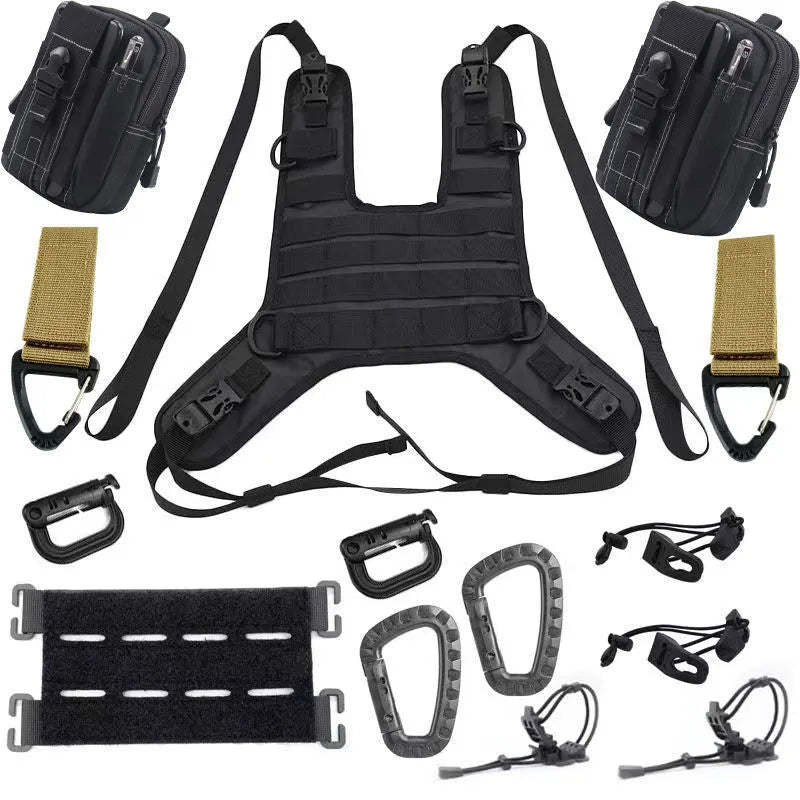 Black nylon universal vest fuel tank bag mount base for motorcycle with multiple specification options
