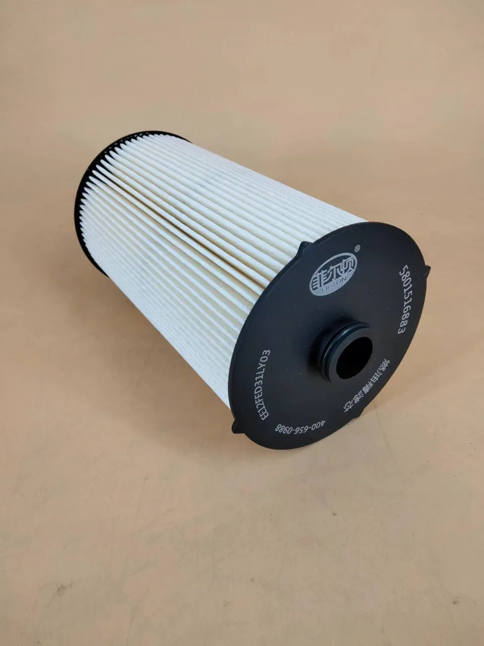Iveco diesel fuel filter part numbers 5801516883 and 5801439821 with fold filter element design.