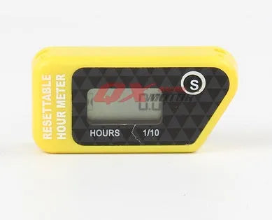 Black waterproof LCD digital countdown timer for machinery maintenance