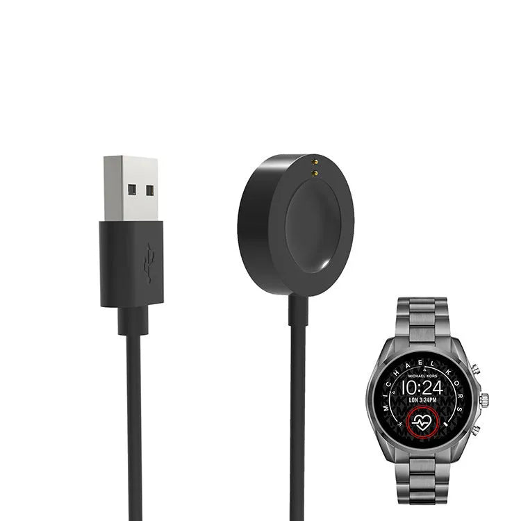 ABS 5E Smart Watch Charger Cable for Michael Kors, black colour, compact 8cm x 4cm x 1cm charger