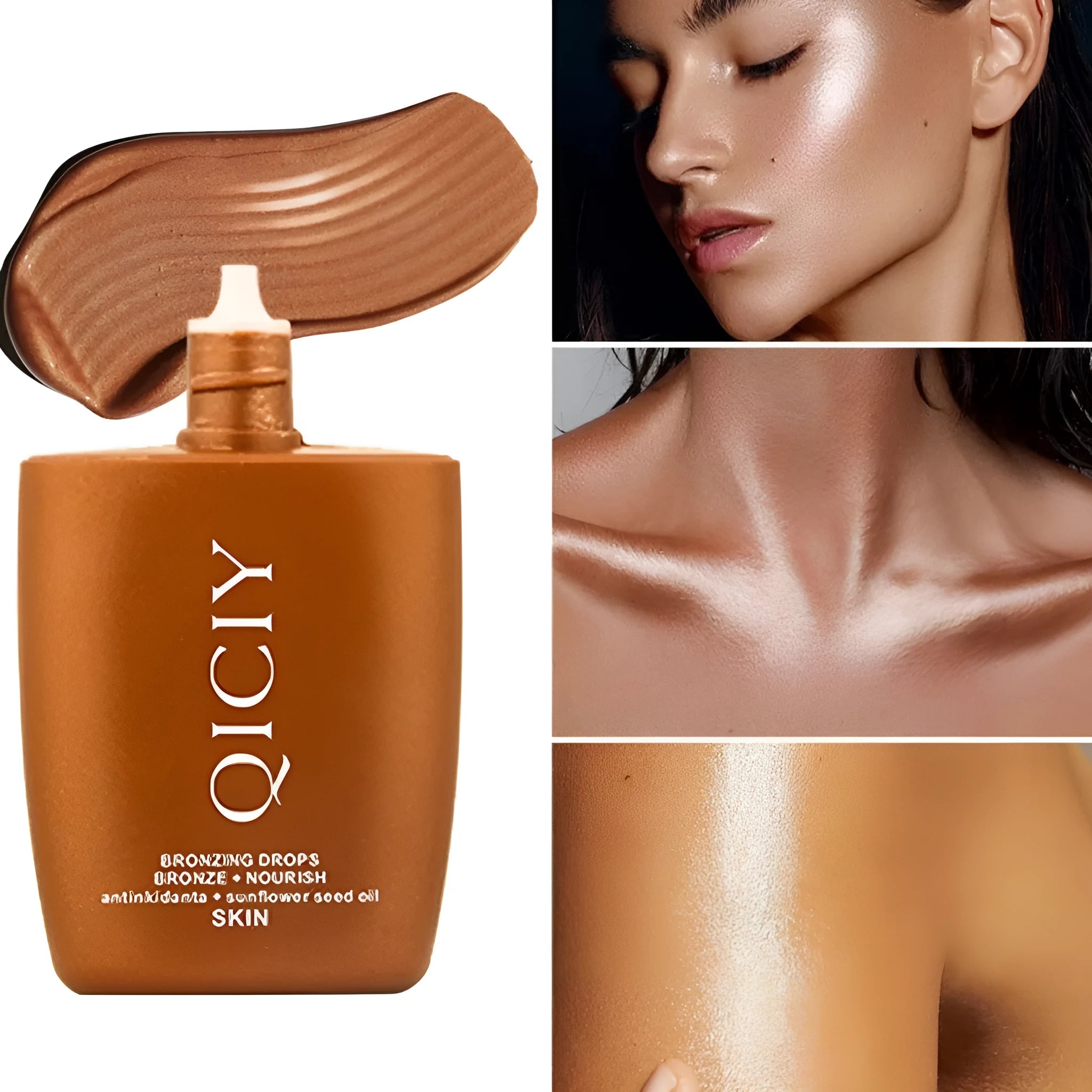 30ml contour liquid cream bottle for face and body brightening with four colour options