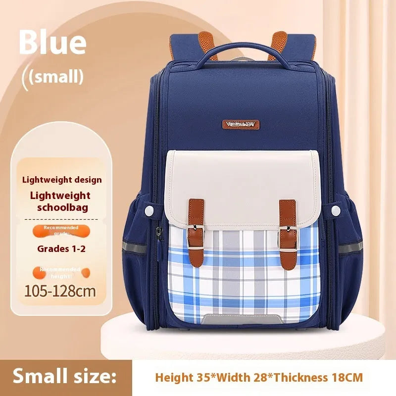 Lightweight Oxford cloth school backpack for students in grades 5-6 with large capacity