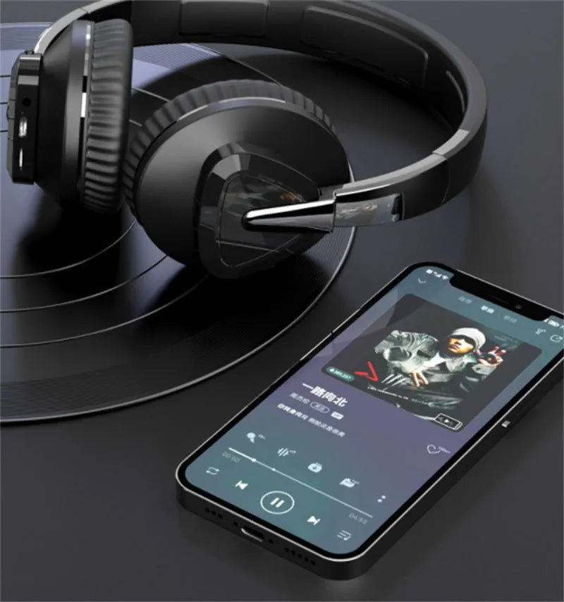 H3 Wireless Subwoofer All-Inclusive Headset in black, white, blue, and khaki colour options showing over-ear design