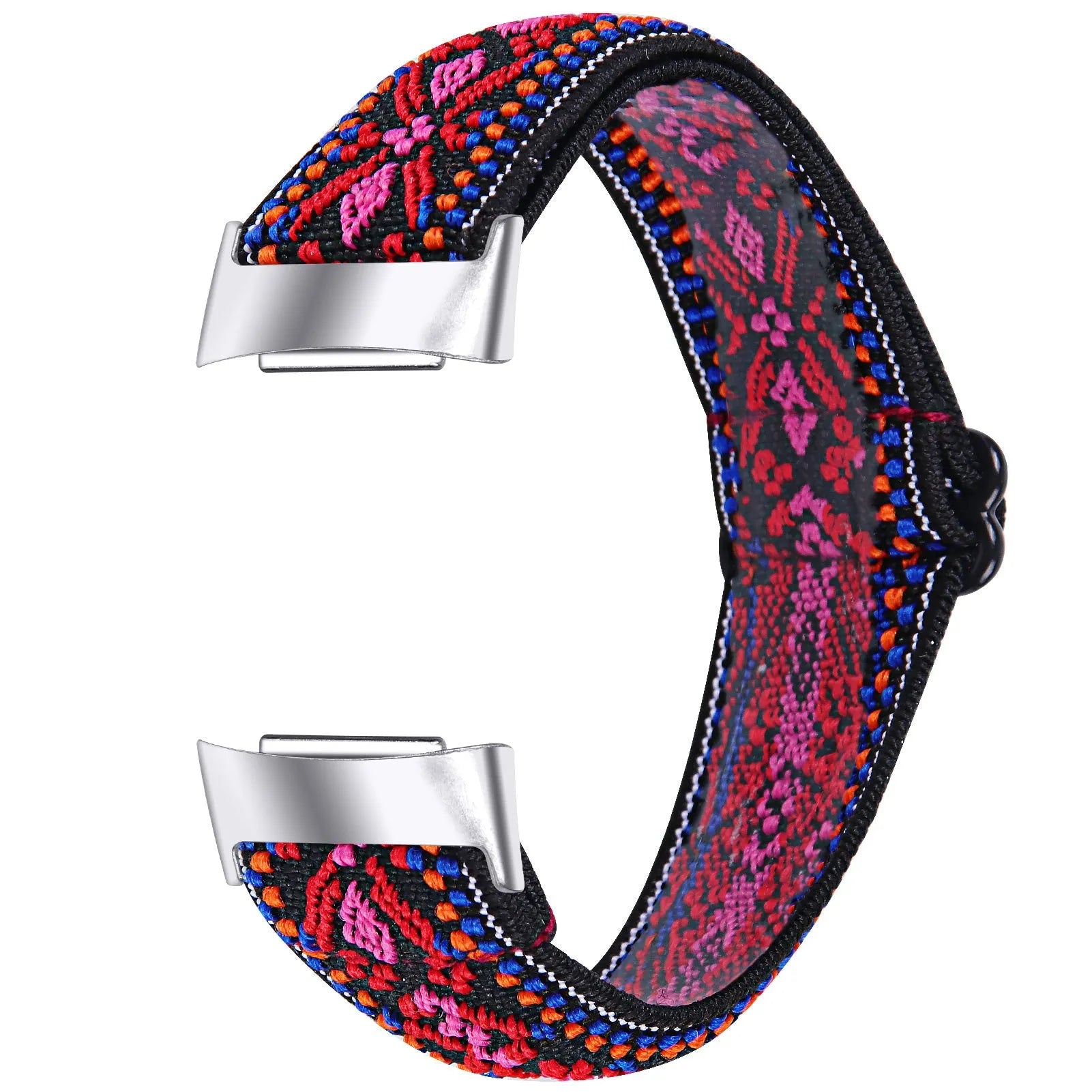 Printed elastic watch strap for Fitbit Charge 6 in multiple colour options