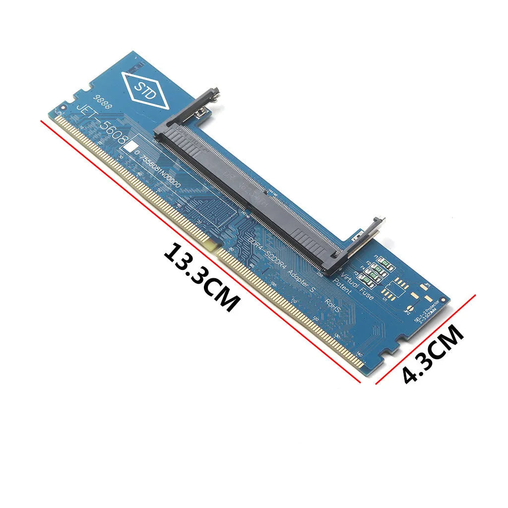 DDR4 laptop to desktop memory adapter card with electrostatic protection packaging