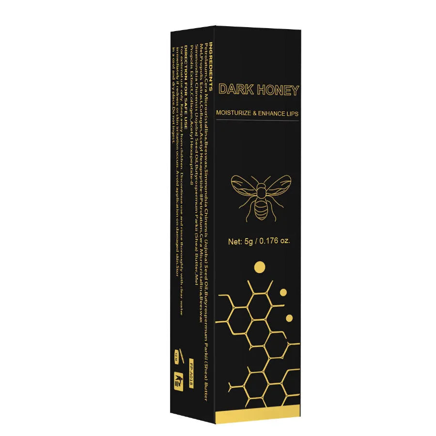 Dark honey coloured matte finish lipstick in bullet packaging, 5g net content.