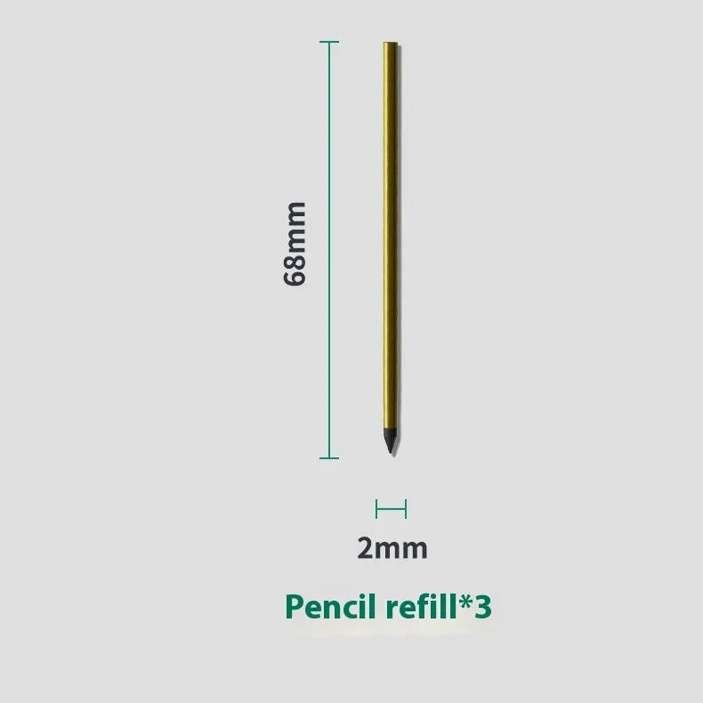Loose leaf spiral notebook refill pack with paper core, pen refills, and metal pen cores.