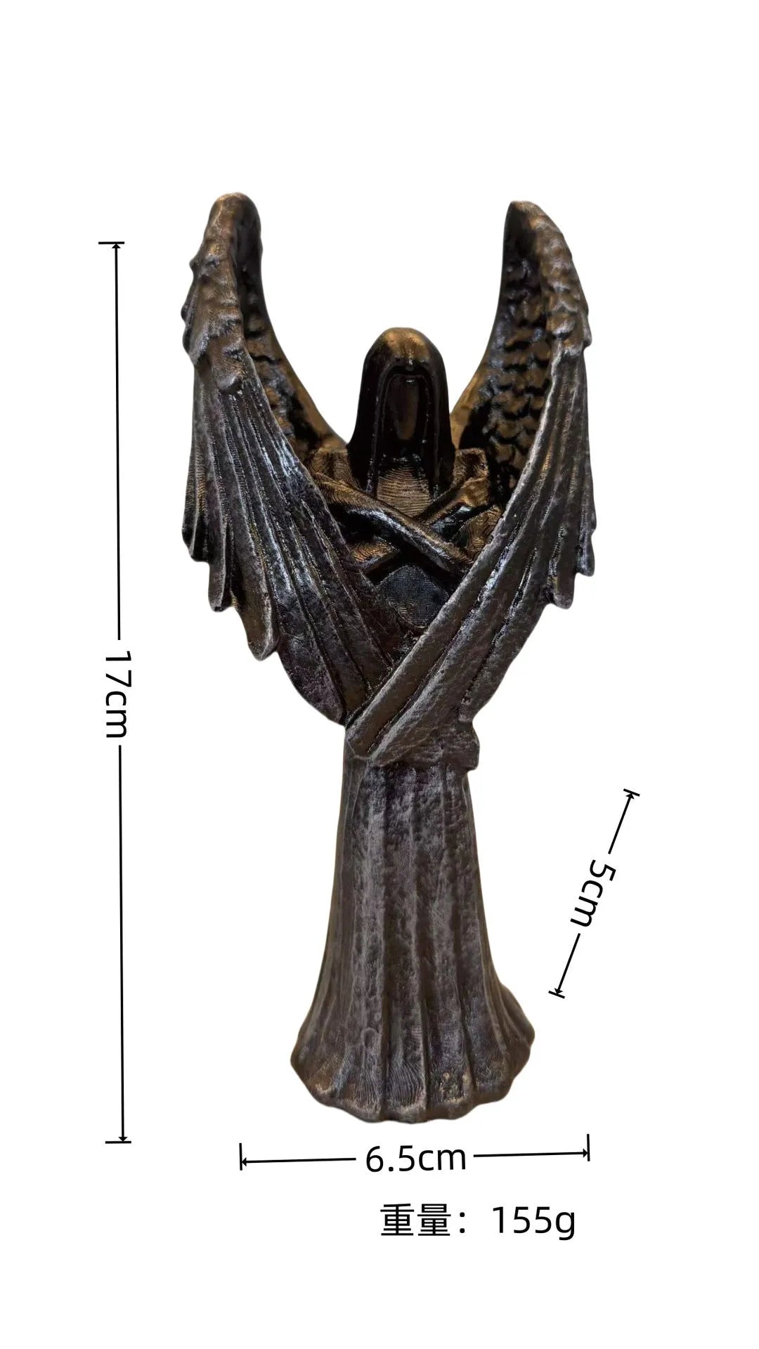 Dark Angel resin statue ornament figurine with gothic theme on display