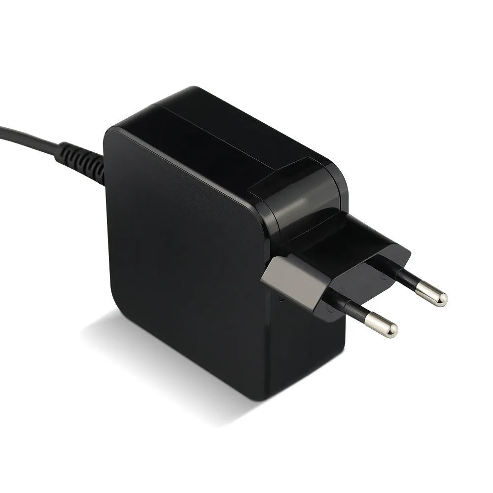 Black Hua 45W laptop power adapter with UK plug and USB-C charging cable