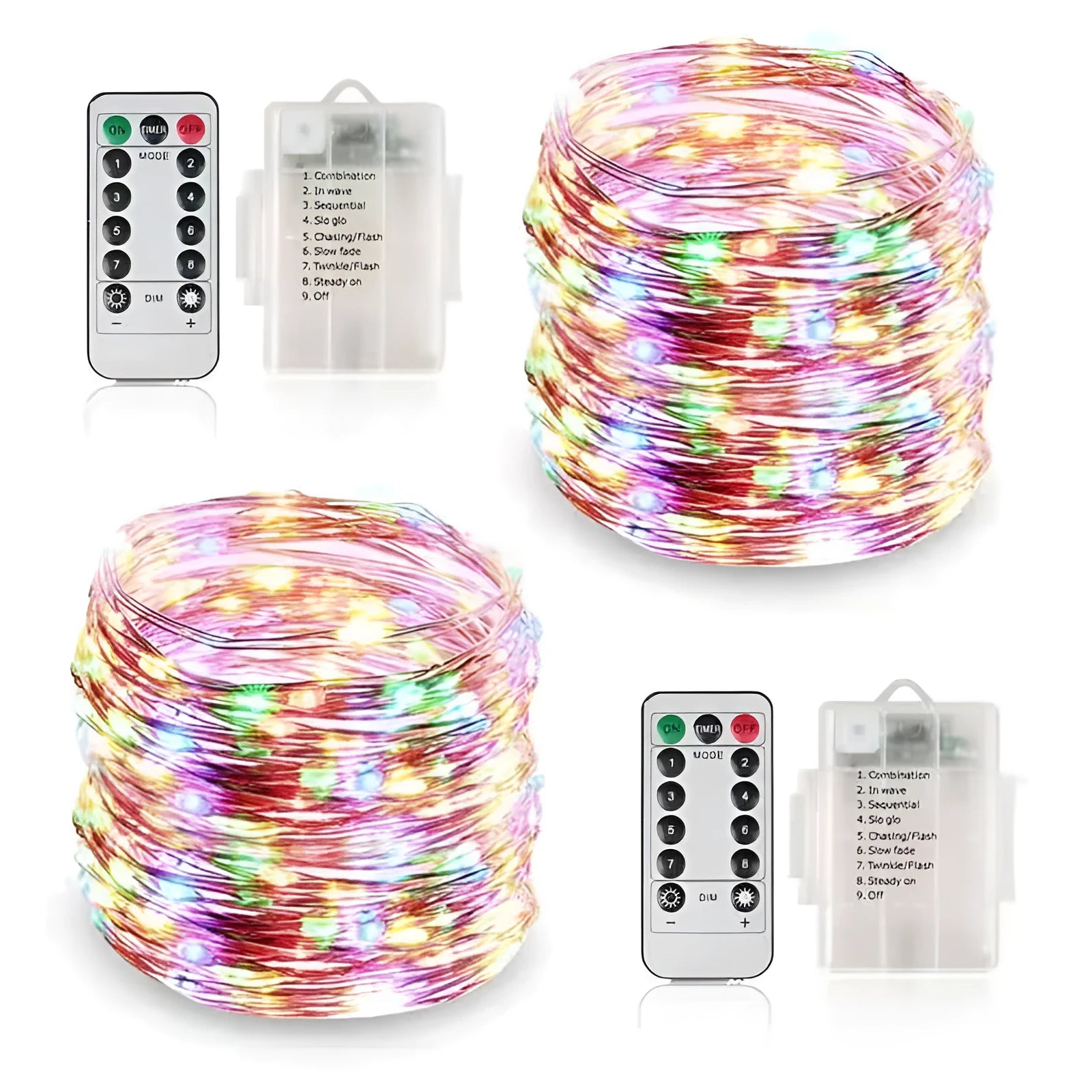 12-metre copper wire USB string lights with 120 LED bulbs in multiple colour options.