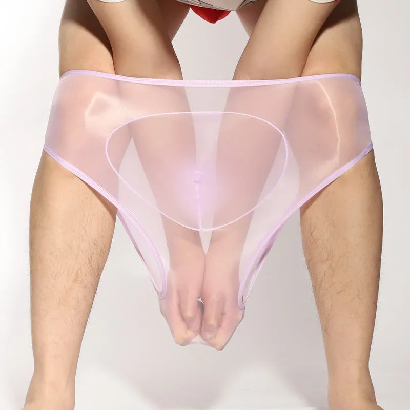 Men's ultra-thin nylon briefs with bullet separation in multiple colours