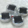 Solar-powered colourful LED hub decorative lights for vehicle installation with 15 flash modes
