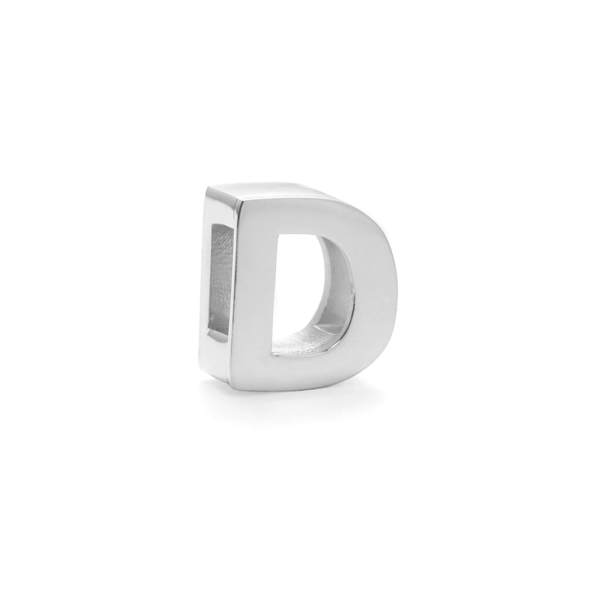 Titanium steel necklace with a single charm showing a number or letter on a 40.5cm gold or silver chain.
