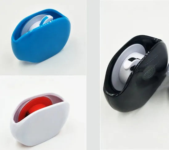 Automatic earphone retractor winder with telescopic reel and small storage box.