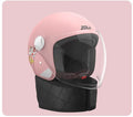 Adult electric bicycle helmet with attached winter scarf and anti-fog visor in blue colour
