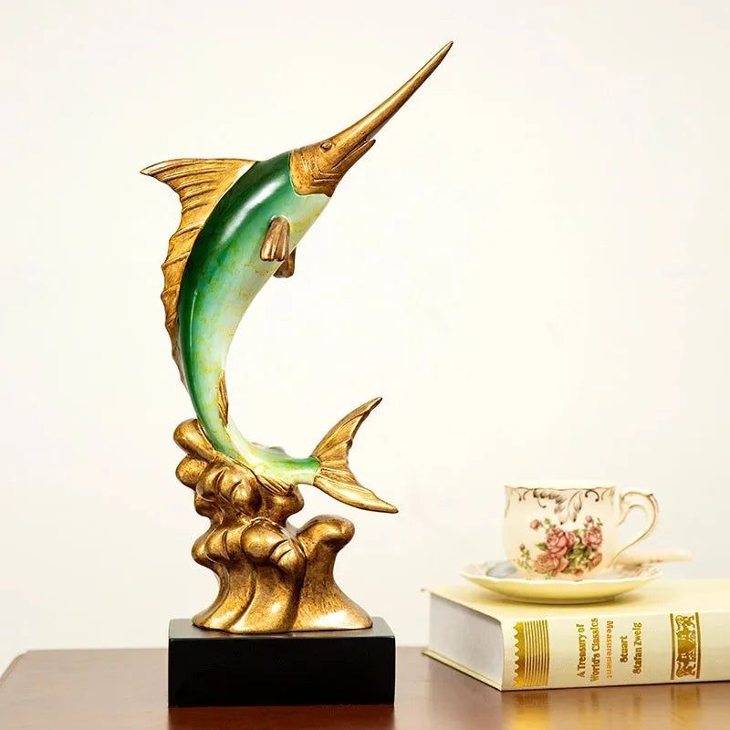 European Swordfish wall decoration in resin and plastic available in four colours.