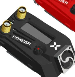 Black Wildfire FPV dual receiver video glasses for drone flying, compatible with Fatshark.