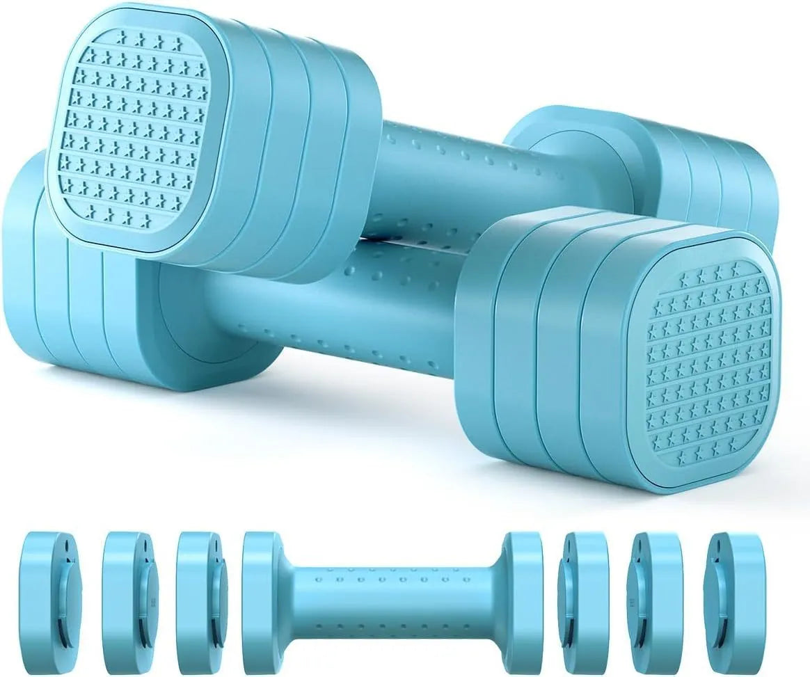 A pink detachable dumbbell with a 5lb weight for women's fitness and body shaping exercises.