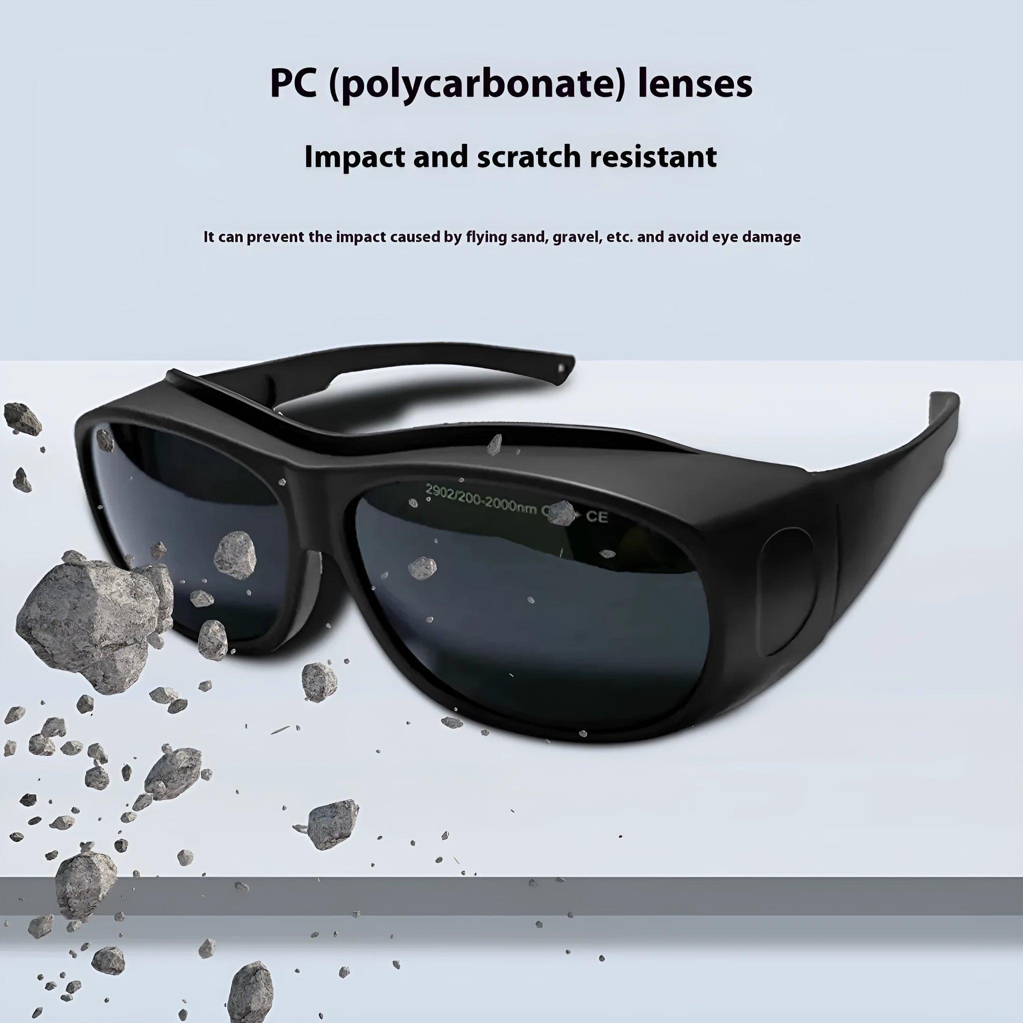 Photon skin rejuvenation and welding goggles with PC lenses for 200-2000nm laser protection