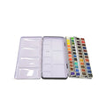 Tinplate watercolour paint box in square shape with three folding size options