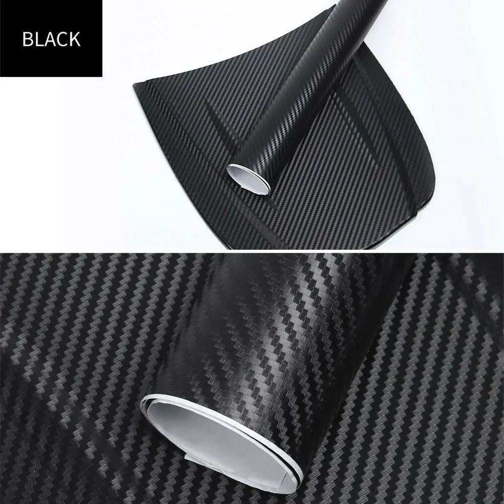 3D carbon fibre car wrap roll in eight colours for interior and exterior vehicle decoration