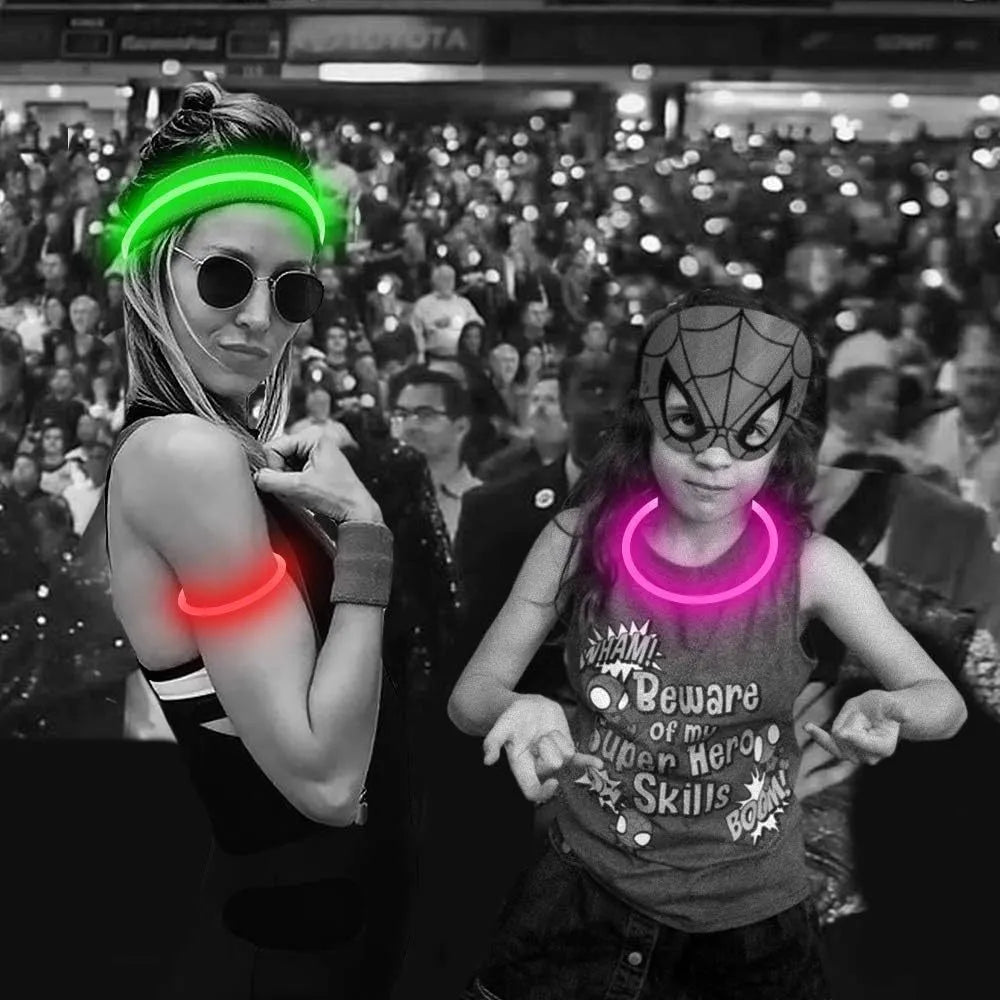 USB rechargeable LED dog safety collar with glowing light and adjustable 70cm TPU construction