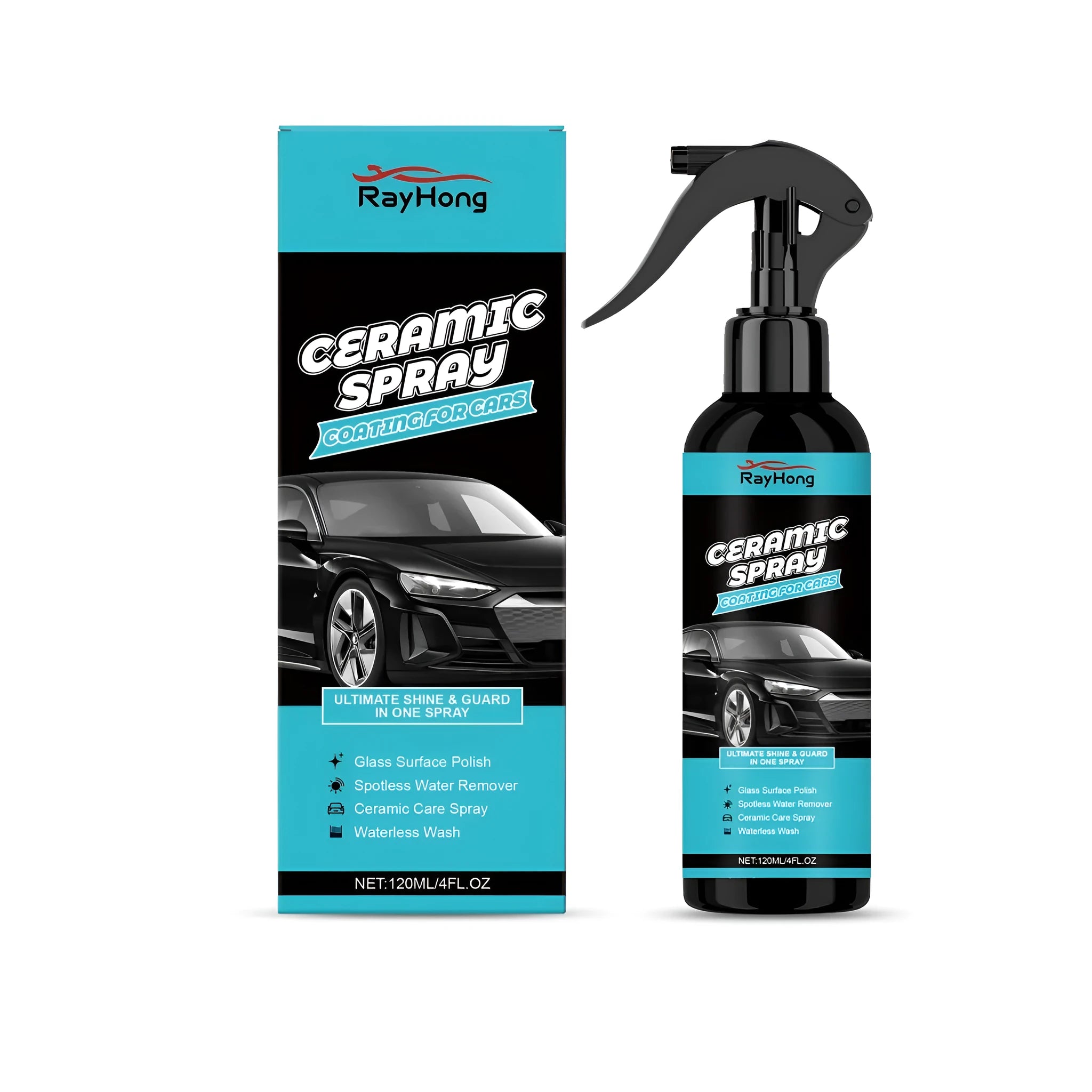 120ml bottle of liquid ceramic coating spray for car and motorcycle paint protection
