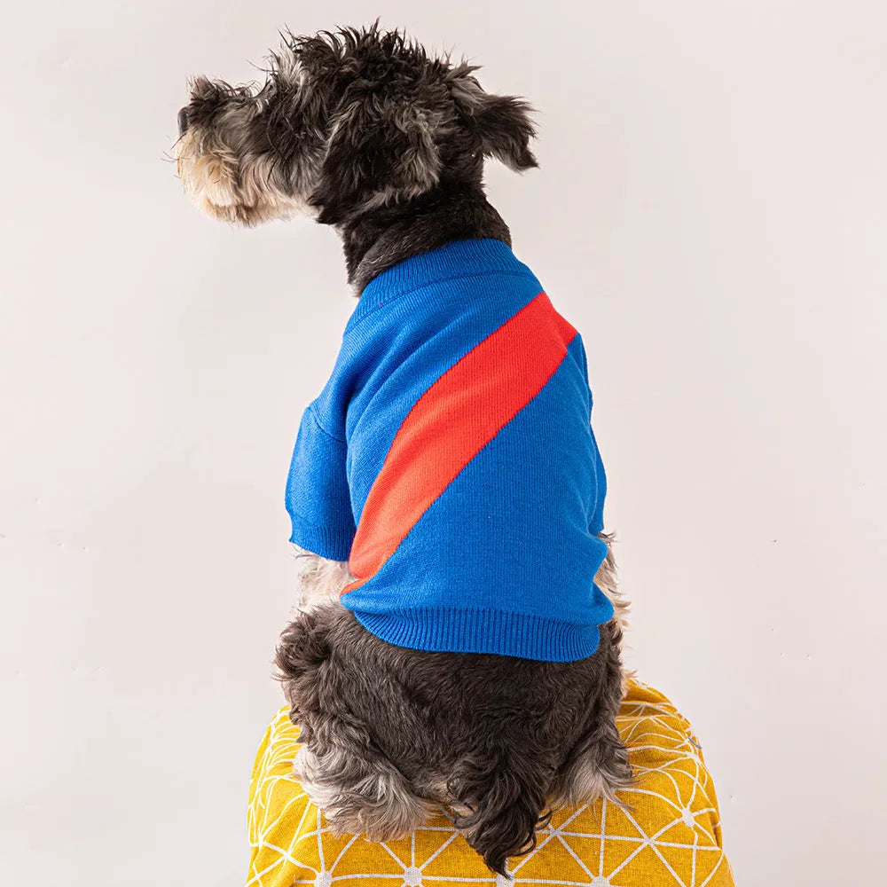 Wool knit dog sweater for corgis and poodles in casual style with colour options