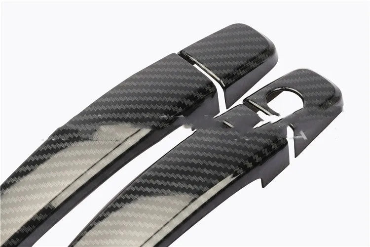 Carbon fibre pattern door handle screen protector for Opel Vauxhall Astra H and J models