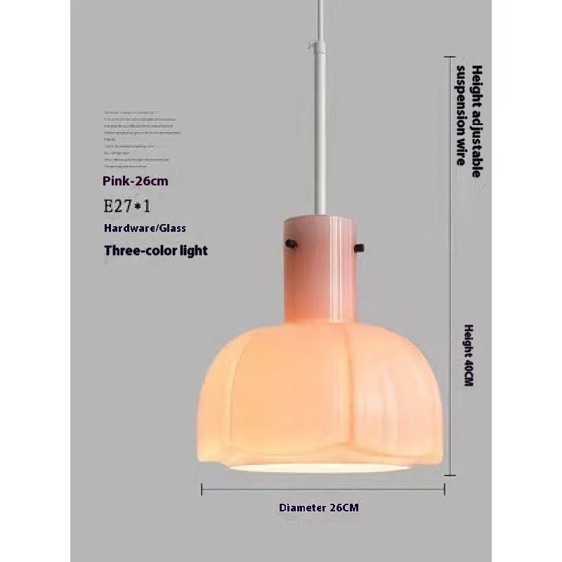 Medieval style glass bud pendant chandelier light fitting in a retro design