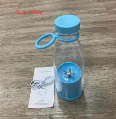 350ml white USB rechargeable portable blender with stainless steel blades and charging stand