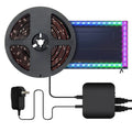 Smart LED TV backlight strip with app control in graffiti design showing three length options
