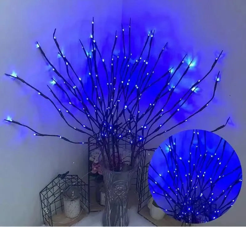 LED simulated branch tree light in vase with colourful lighting options